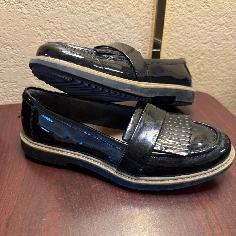 Clarks Black Patent Leather Flats
